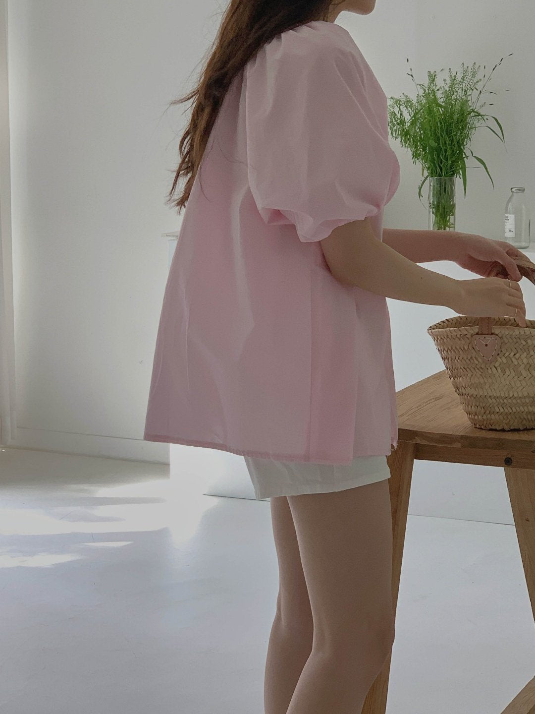 Luxe Shirred Puff Sleeve Blouse