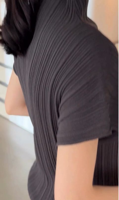 Linos WholeGarment Mock Neck Pleated Top