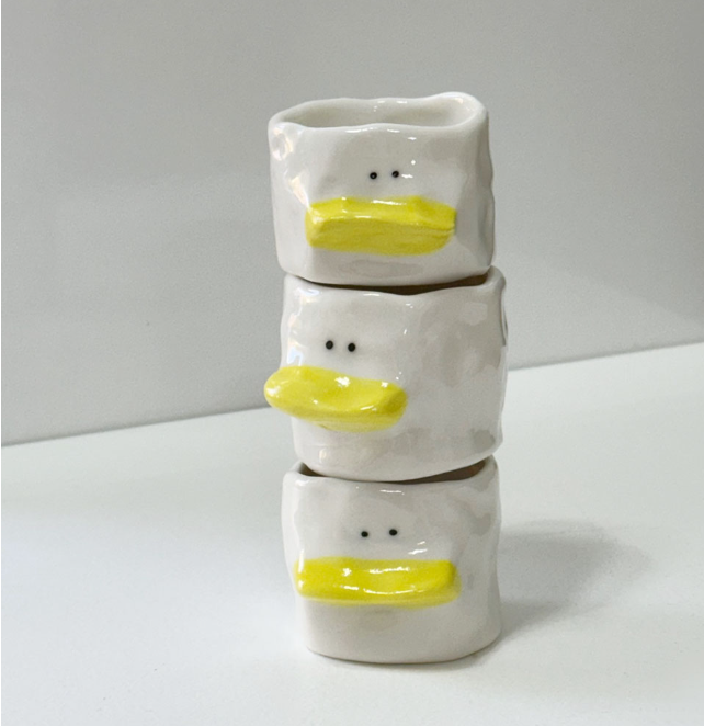 [Handmade Korean Ceramics] Big Mouth Duck Soju Cup