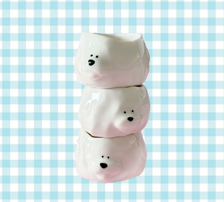 [Handmade Korean Ceramics] Bichon Frise Soju Cup