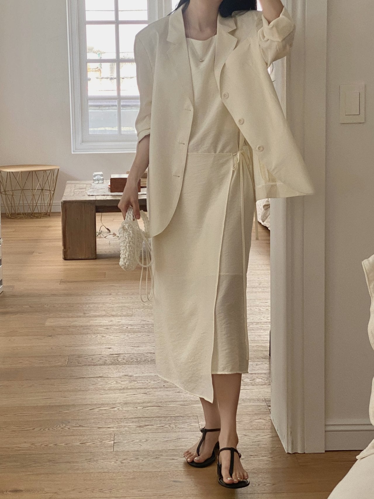 Elegant Boat Neck Wrap Sleeveless Dress