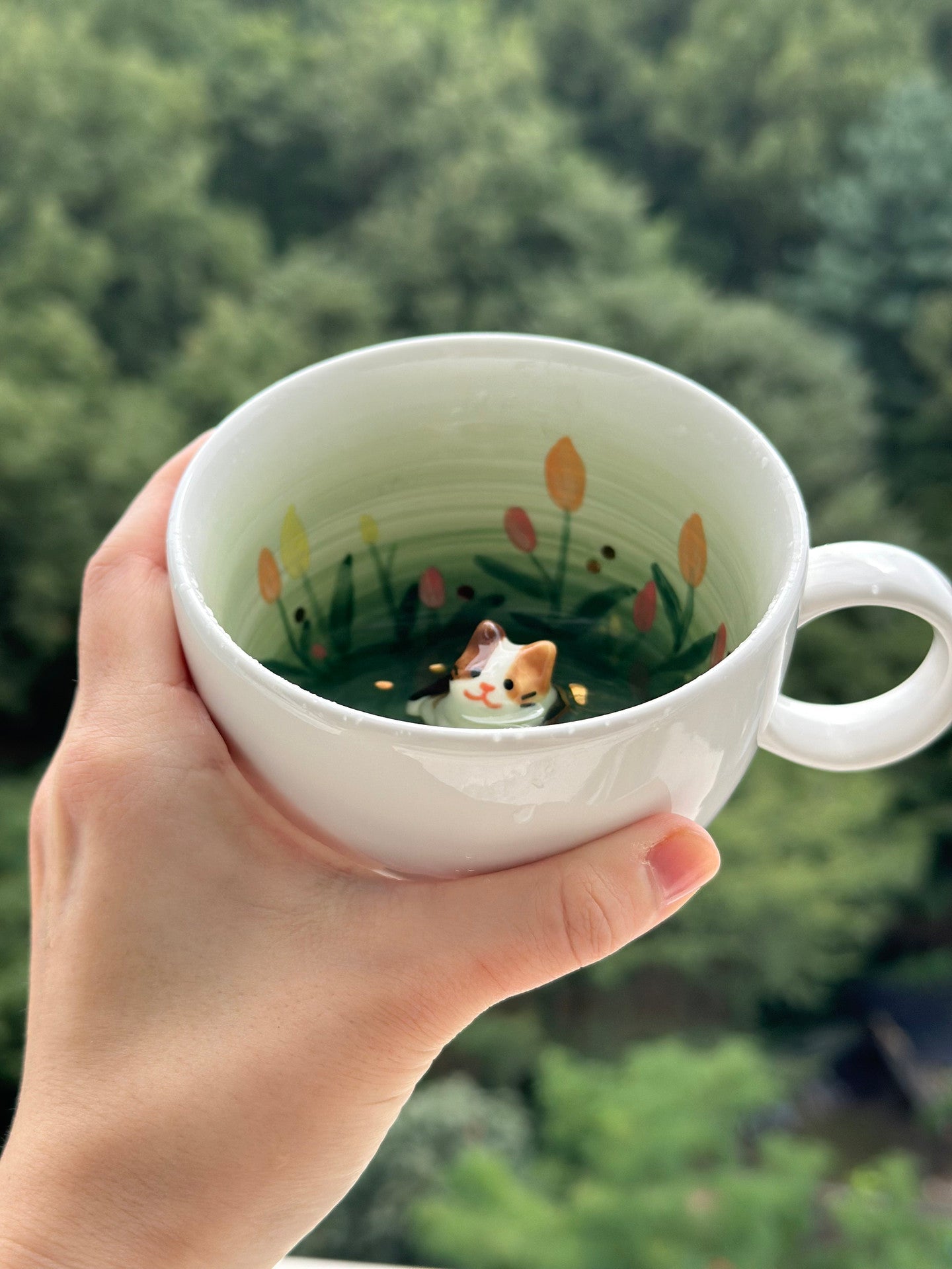 [Handmade Korean Ceramics] A Tiny Cat in Your Mug