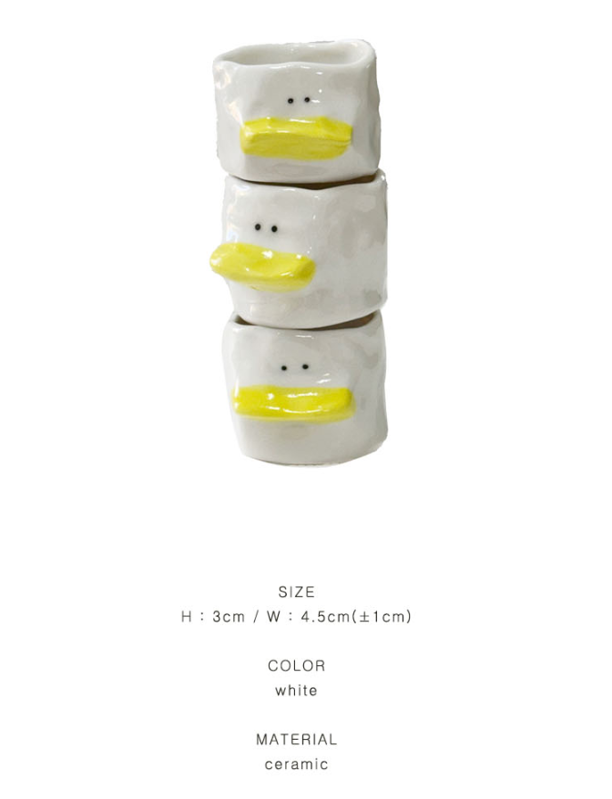 [Handmade Korean Ceramics] Big Mouth Duck Soju Cup